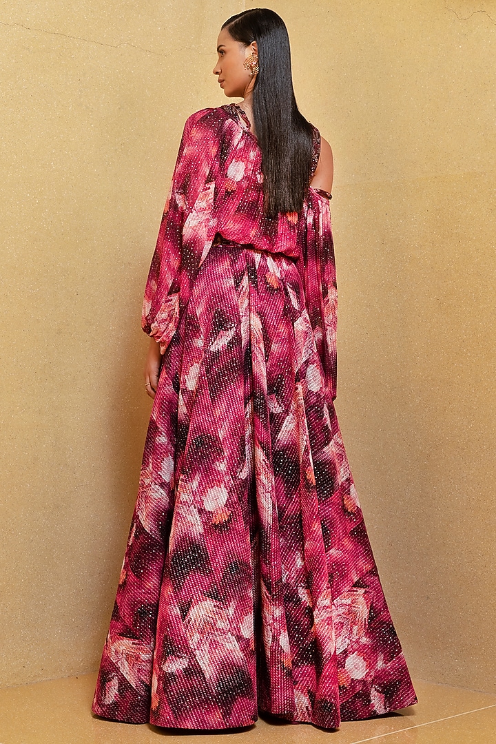 Magenta Printed Top by Nikita Mhaisalkar at Pernia's Pop Up Shop