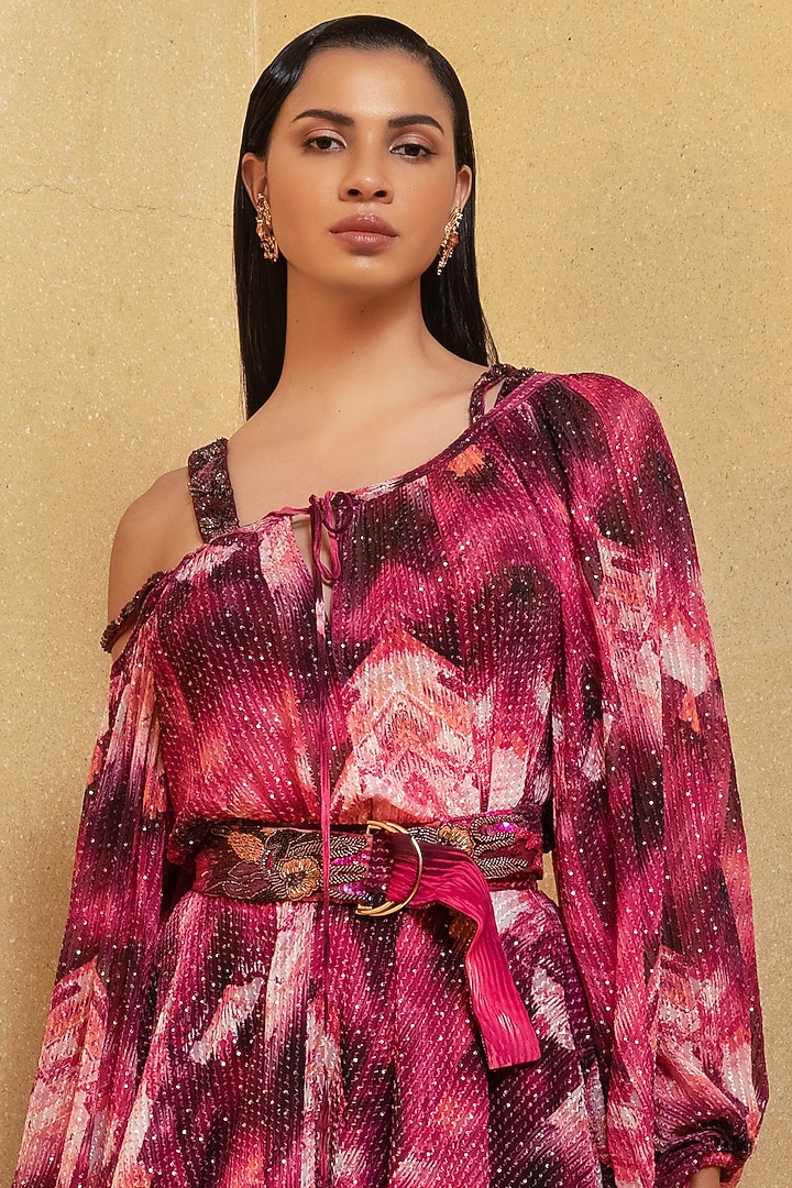 Magenta Printed Top by Nikita Mhaisalkar at Pernia's Pop Up Shop