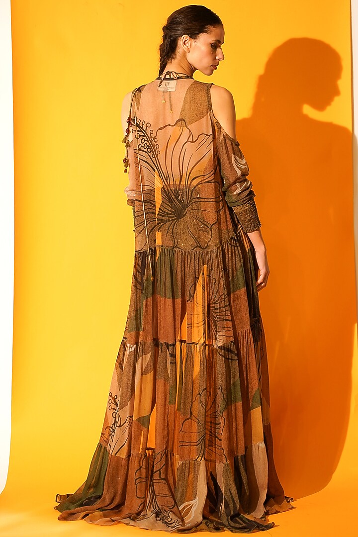 Brown Printed Bikini Set by Nikita Mhaisalkar at Pernia's Pop Up Shop
