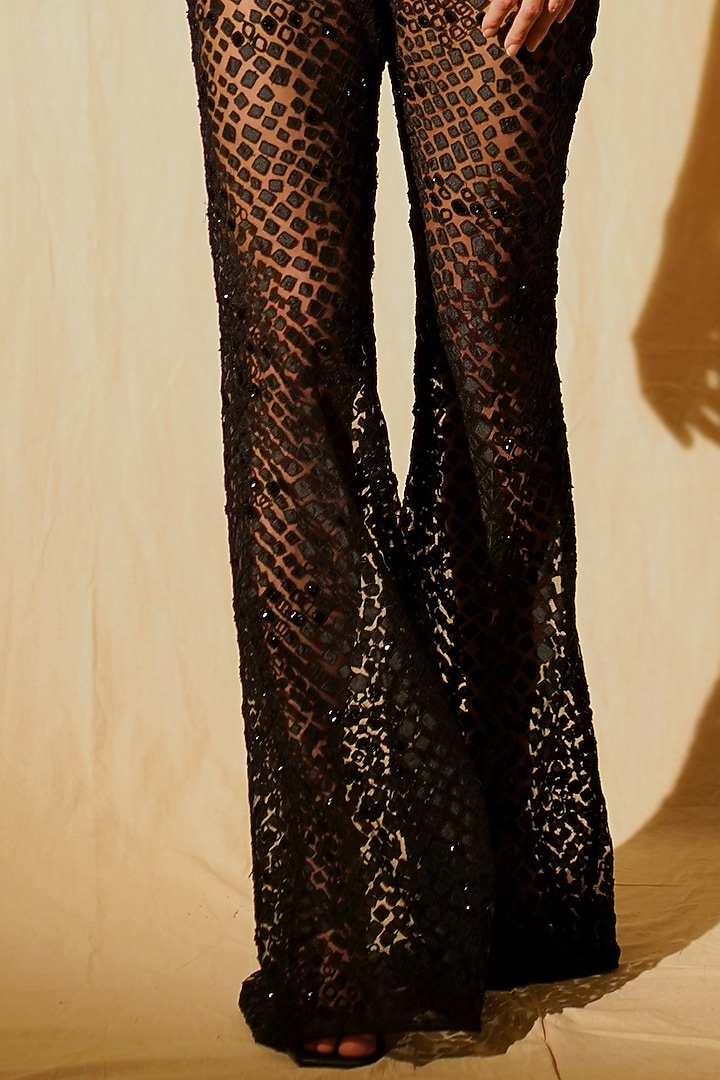 Black Tulle Pants by Nikita Mhaisalkar at Pernia's Pop Up Shop