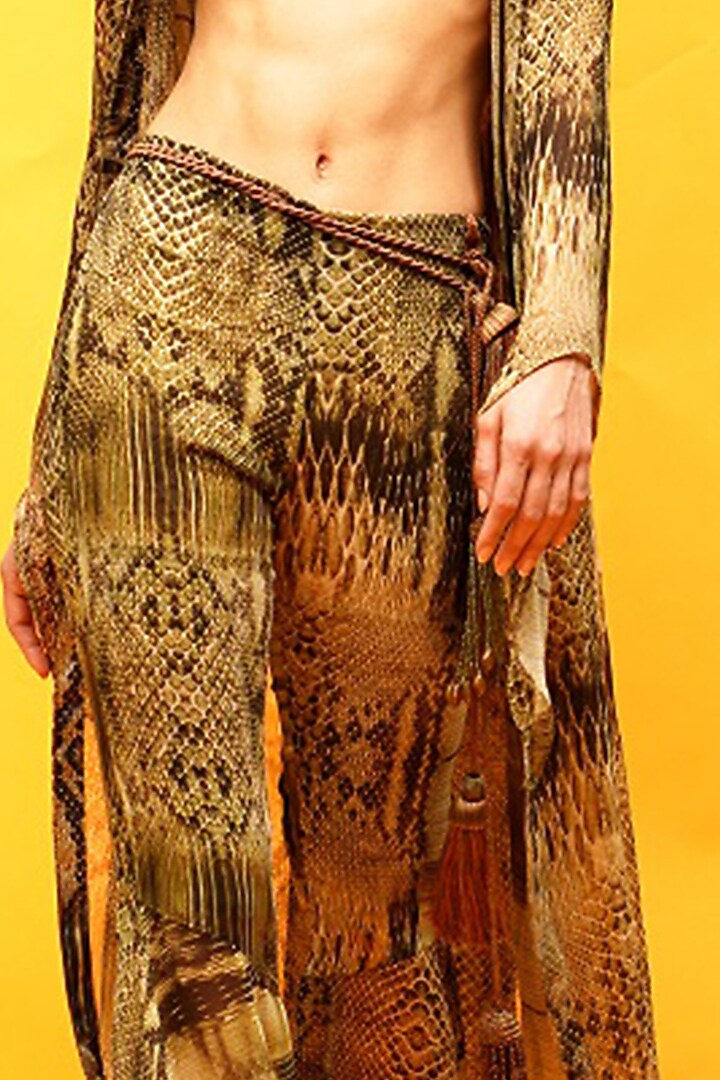 Green Printed Jacket Set by Nikita Mhaisalkar at Pernia's Pop Up Shop
