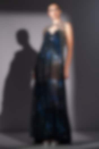 Silver Tulle Embroidered Gilet by Nikita Mhaisalkar at Pernia's Pop Up Shop