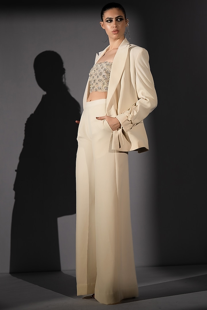 White Tulle Corset by Nikita Mhaisalkar at Pernia's Pop Up Shop