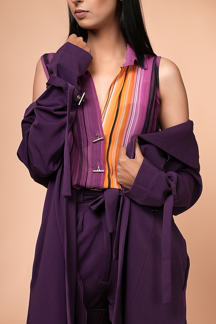 Aubergine Purple Co-Ord Set by Nikita Mhaisalkar at Pernia's Pop Up Shop