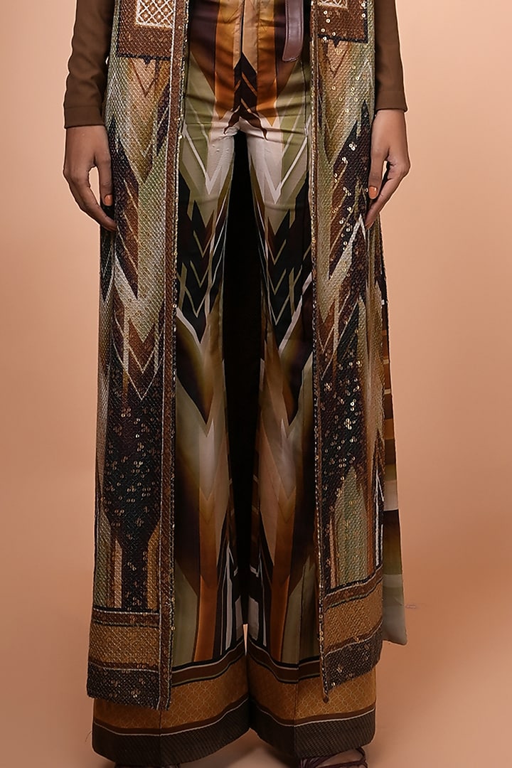 Coffee Brown Pant Set by Nikita Mhaisalkar at Pernia's Pop Up Shop