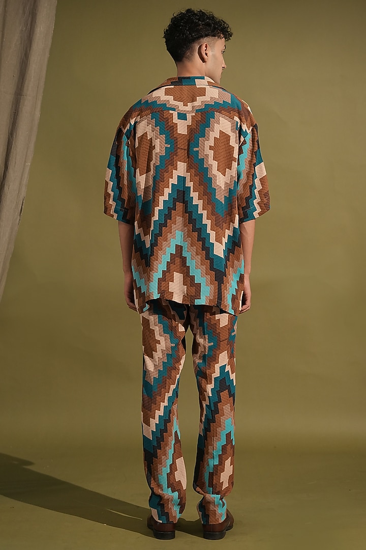Multi-Colored Georgette Printed Co-Ord Set by Nikita Mhaisalkar Men at Pernia's Pop Up Shop