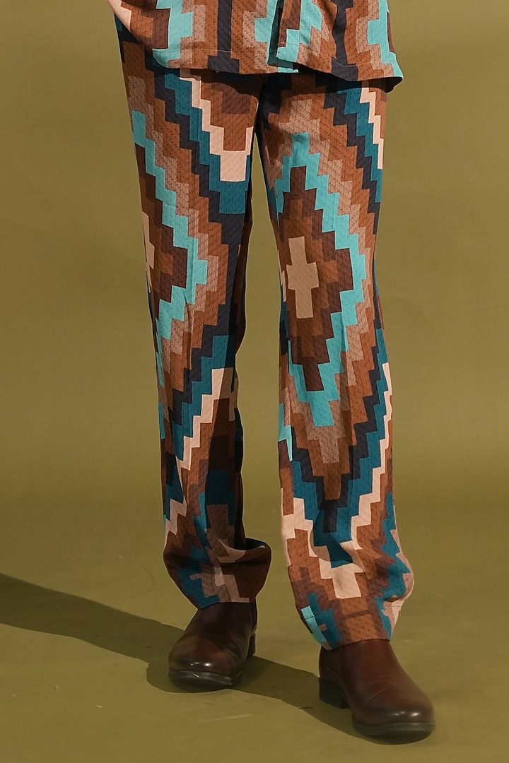 Multi-Colored Georgette Printed Co-Ord Set by Nikita Mhaisalkar Men at Pernia's Pop Up Shop