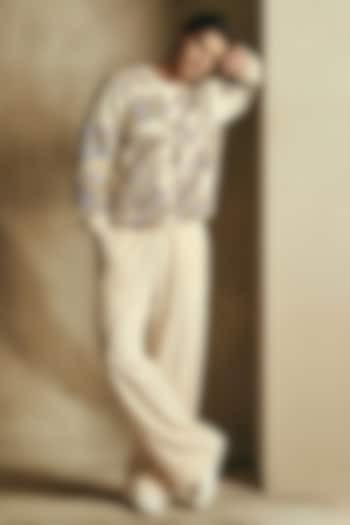 Ivory Terry Fabric Co-Ord Set by Nikita Mhaisalkar Men at Pernia's Pop Up Shop