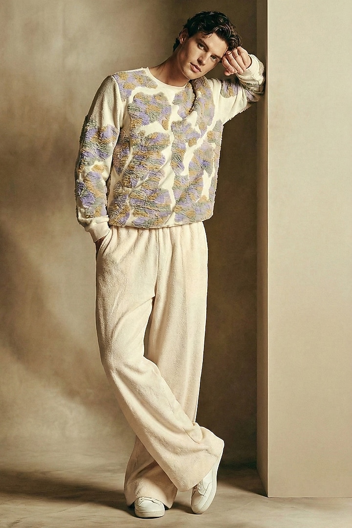 Ivory Terry Fabric Co-Ord Set by Nikita Mhaisalkar Men at Pernia's Pop Up Shop