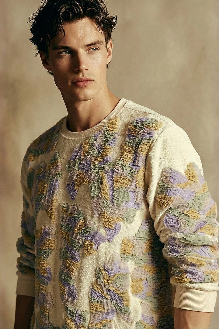 Ivory Terry Fabric Co-Ord Set by Nikita Mhaisalkar Men at Pernia's Pop Up Shop