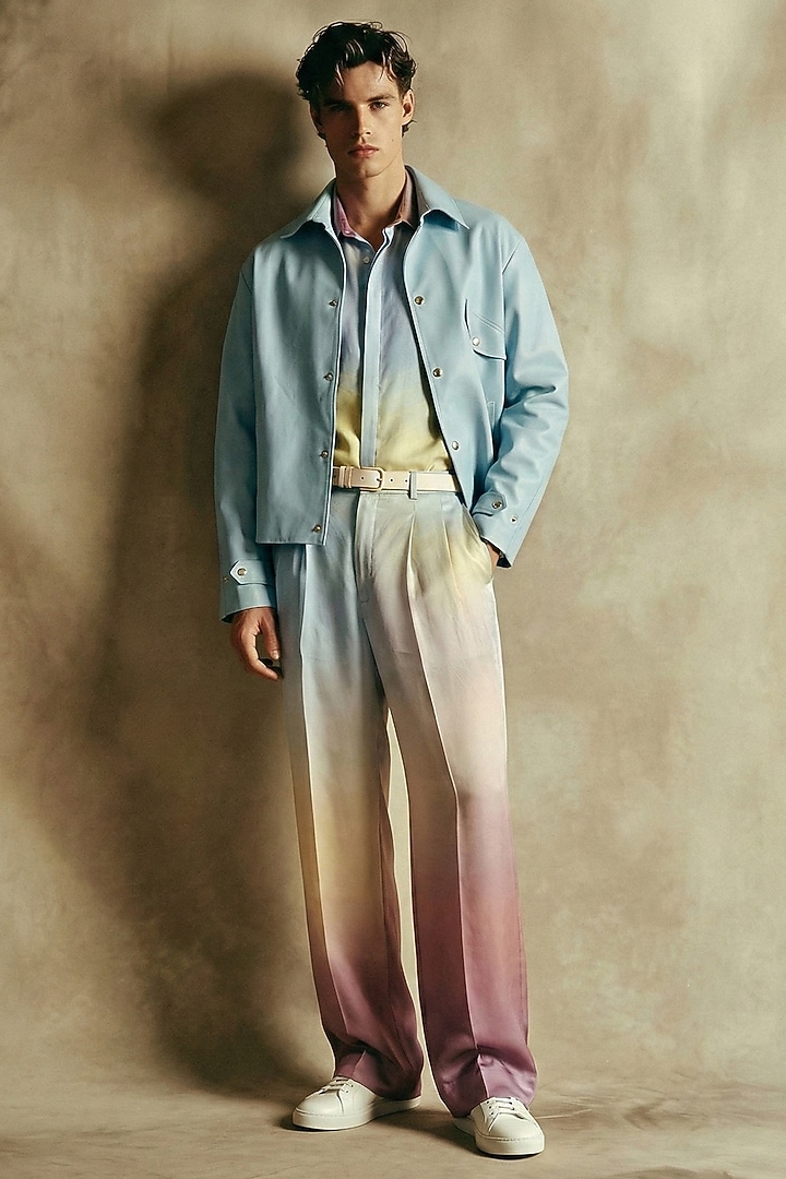 Multi-Colored Pure Silk Printed Co-Ord Set by Nikita Mhaisalkar Men at Pernia's Pop Up Shop