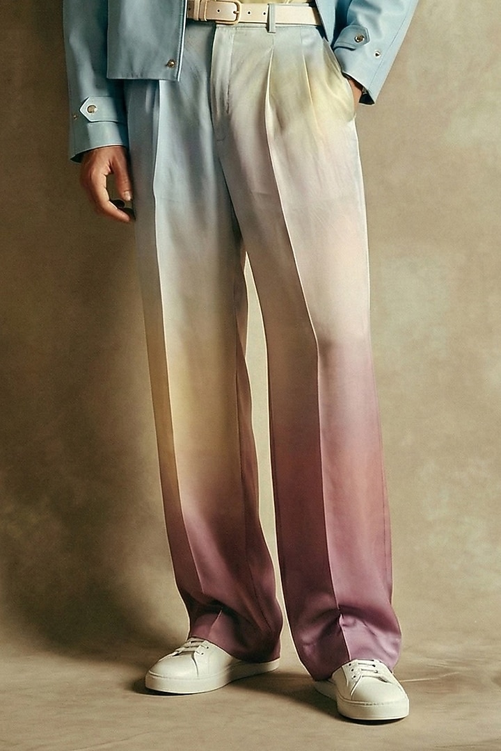 Multi-Colored Pure Silk Printed Co-Ord Set by Nikita Mhaisalkar Men at Pernia's Pop Up Shop