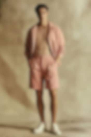 Salmon-Colored Tulle Vest by Nikita Mhaisalkar Men at Pernia's Pop Up Shop