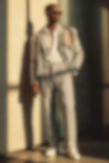 Salmon-Colored Faux Leather Brooch by Nikita Mhaisalkar Men at Pernia's Pop Up Shop