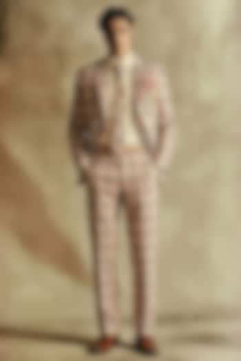 Multi-Colored Suiting Plaid Blazer Set by Nikita Mhaisalkar Men at Pernia's Pop Up Shop