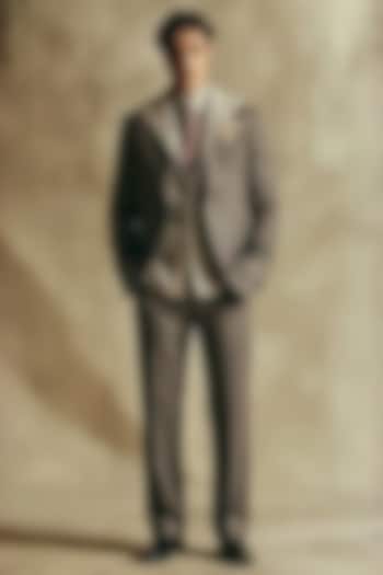 Smoke Grey Luxe Suiting Blazer by Nikita Mhaisalkar Men at Pernia's Pop Up Shop