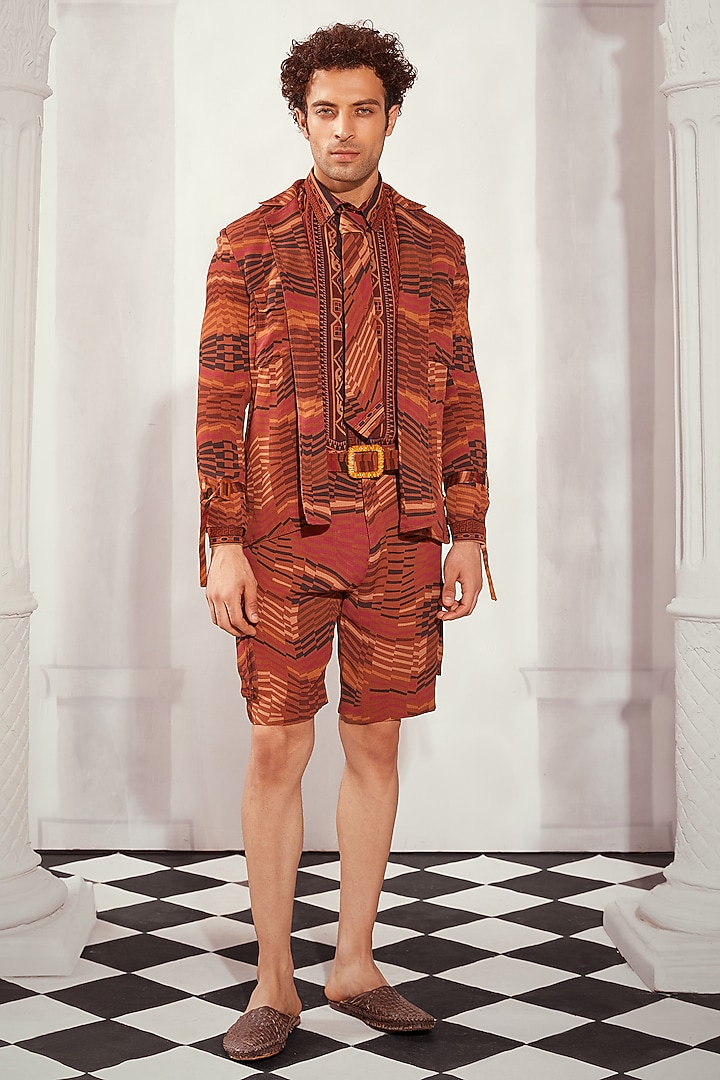 Brown Bamboo Belt by Nikita Mhaisalkar Men at Pernia's Pop Up Shop