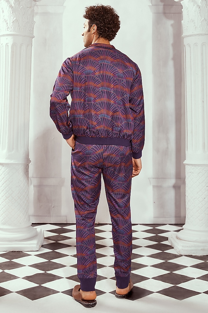 Multi-Colored Silk Satin Printed Jacket Set by Nikita Mhaisalkar Men at Pernia's Pop Up Shop