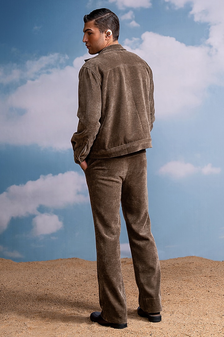 Brown Corduroy Pants by Nikita Mhaisalkar Men at Pernia's Pop Up Shop
