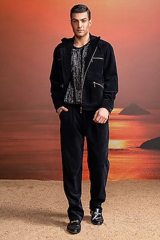 Indigo Corduroy Pants by Nikita Mhaisalkar Men