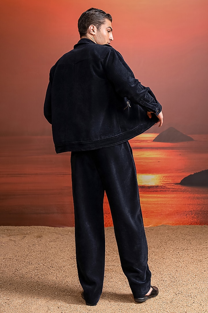 Indigo Corduroy Pants by Nikita Mhaisalkar Men at Pernia's Pop Up Shop