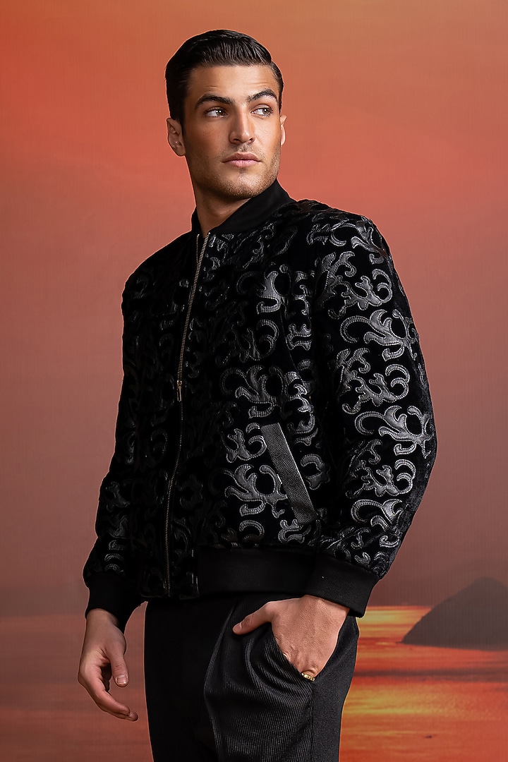 Black Knit Pants by Nikita Mhaisalkar Men at Pernia's Pop Up Shop