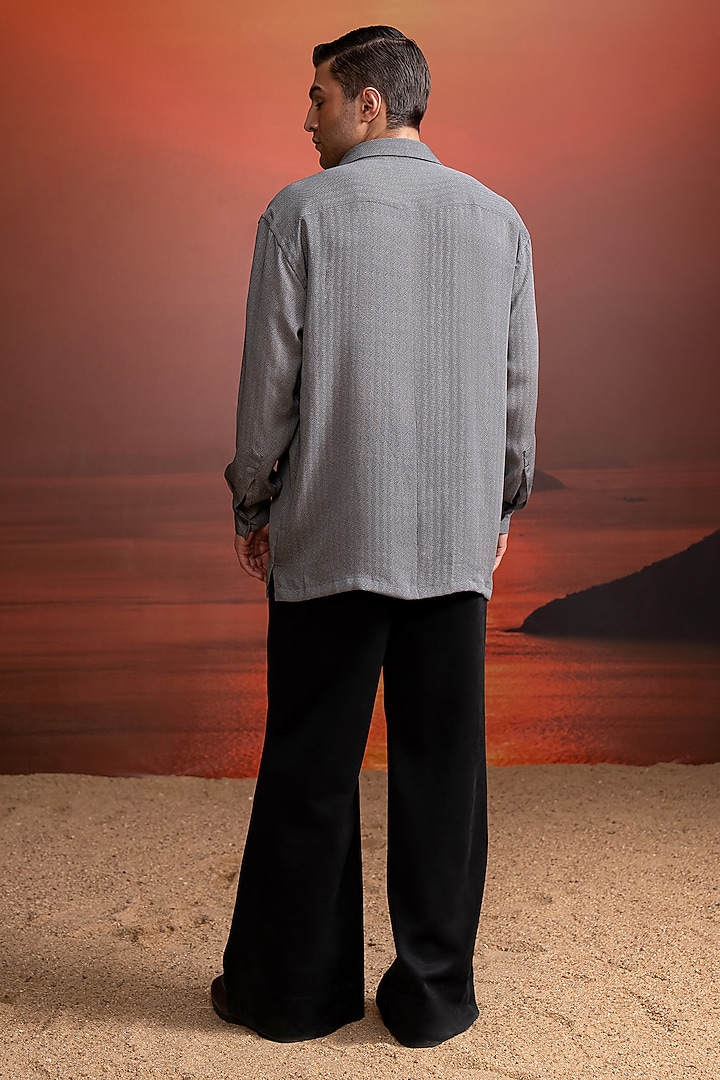 Black Suede Pants by Nikita Mhaisalkar Men at Pernia's Pop Up Shop