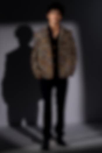 Multi-Colored Tweed Bomber Jacket by Nikita Mhaisalkar Men at Pernia's Pop Up Shop