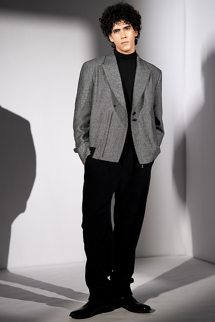 Black Corduroy Pants by Nikita Mhaisalkar Men at Pernia's Pop Up Shop