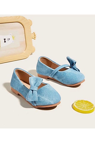 Blue Denim Bellies For Girls by Ninobello