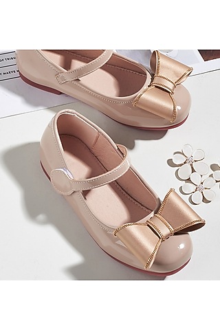 Beige PU Bellies For Girls by Ninobello