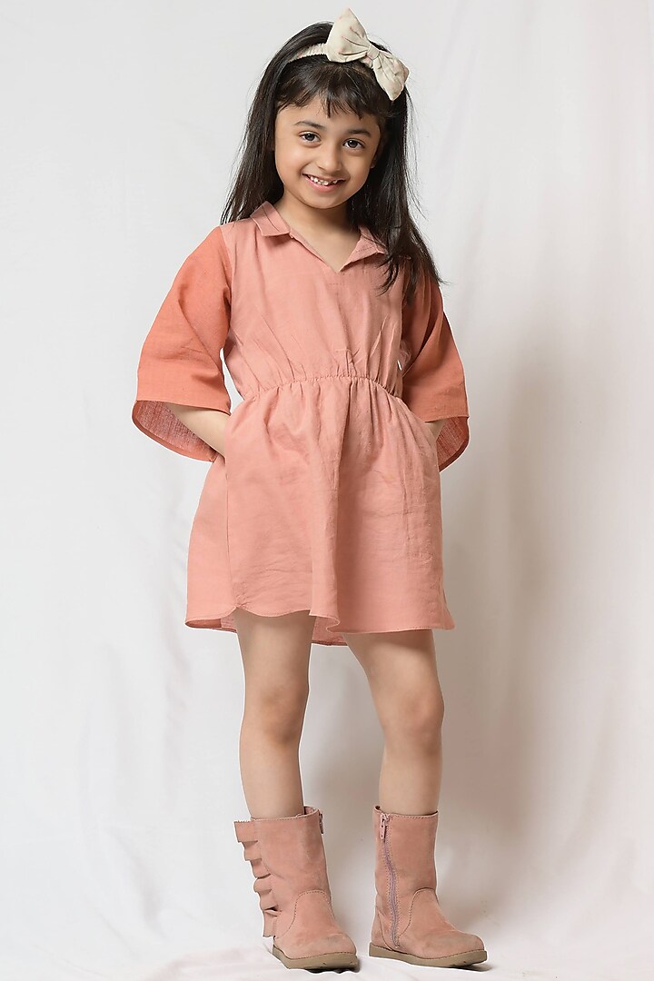 Rose Dawn Cotton Khadi Dress For Girls by Niraa