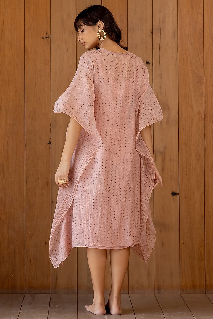 Blush Pink Embroidered Kaftan Dress by Nirjara at Pernia's Pop Up Shop