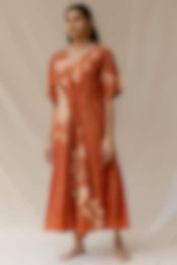 Rust Hand Painted Dress
 by Nirjara at Pernia's Pop Up Shop