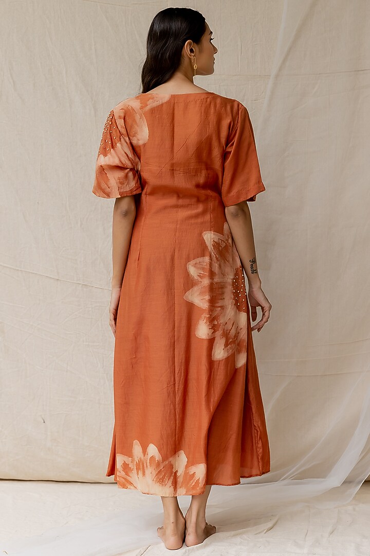 Rust Hand Painted Summer Dress
 by Nirjara at Pernia's Pop Up Shop