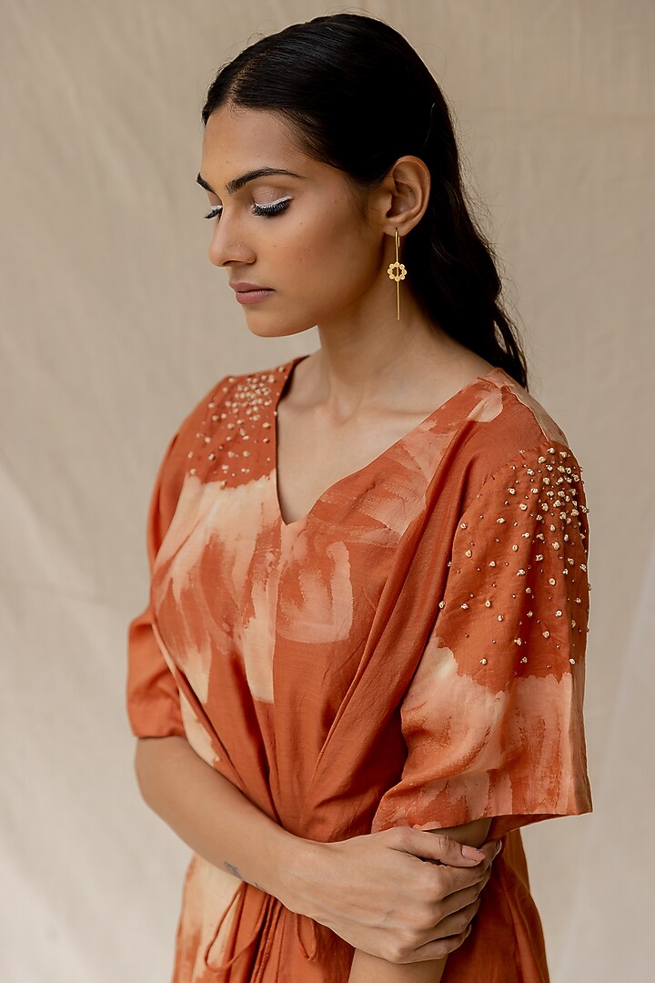 Rust Hand Painted Summer Dress
 by Nirjara at Pernia's Pop Up Shop