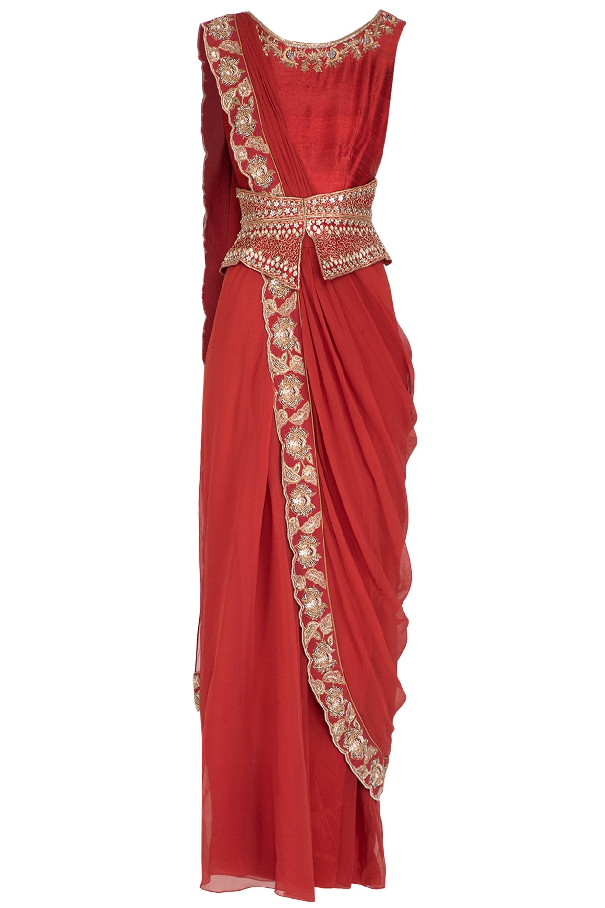 Monisha Jaising Pre Draped Saree Gown – Kuro Clothing India