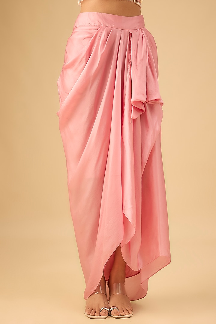 Pink Satin Draped Skirt Set
by Niti Bothra at Pernia's Pop Up Shop
