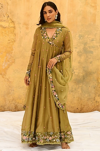 asymmetrical anarkali dress Shop Lime Green Gown for Women Online from India's Luxury Designers 2026 Color:#40-Ice Blue Paired With Matching Rayon gothwear Gianni versace 90s runway