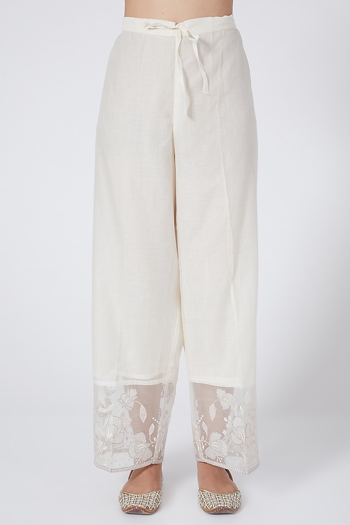 White Cotton Kurta Set by Niti Bothra at Pernia's Pop Up Shop