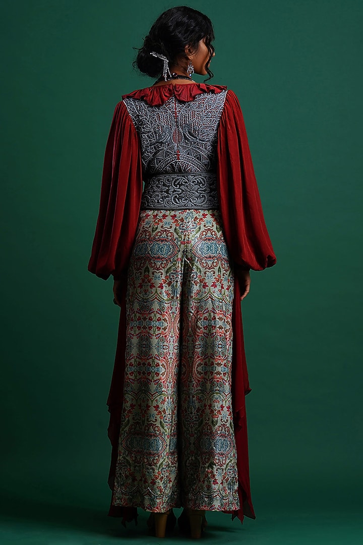 Multi Colored Printed Trousers by Nidhi Yasha at Pernia's Pop Up Shop