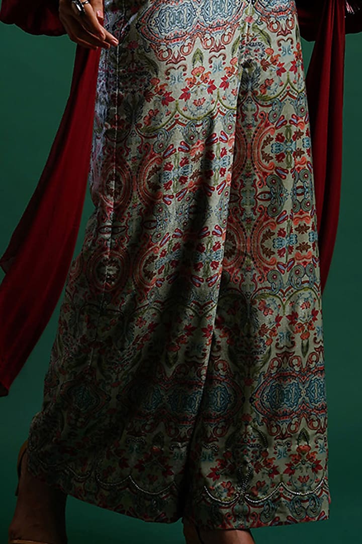 Multi Colored Printed Trousers by Nidhi Yasha at Pernia's Pop Up Shop