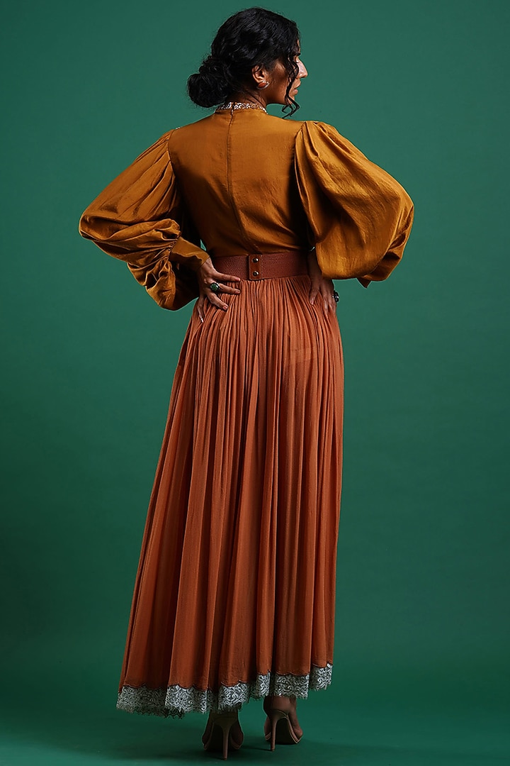 Bronze Beaded Blouse by Nidhi Yasha at Pernia's Pop Up Shop