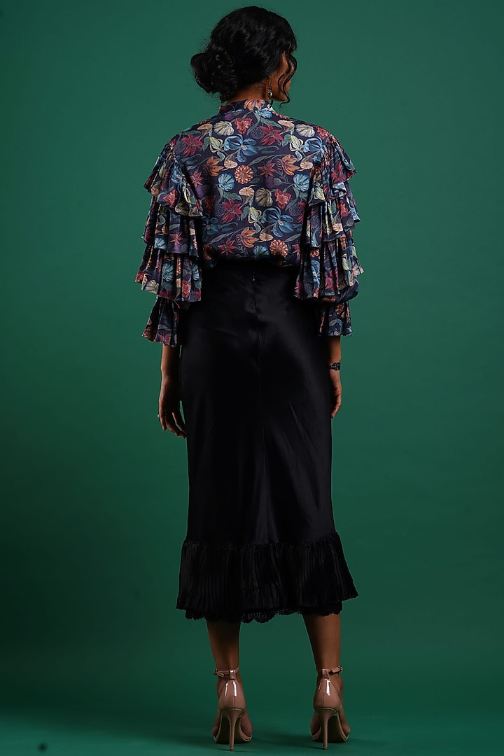 Black Ruffled Skirt by Nidhi Yasha at Pernia's Pop Up Shop