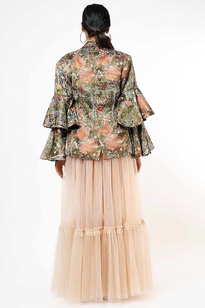 Multi-Colored Viscose Printed Jacket by Nidhi Yasha at Pernia's Pop Up Shop