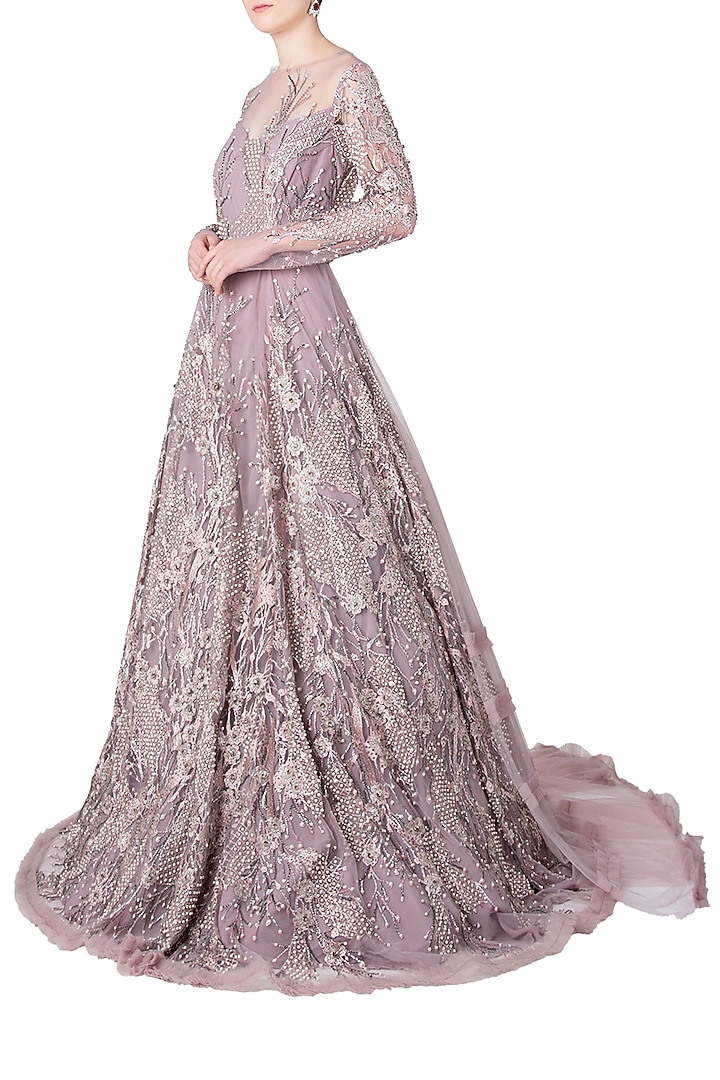Rose pink embroidered gown available only at Pernia's Pop Up Shop.