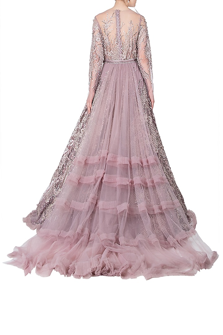 Rose pink embroidered gown available only at Pernia's Pop Up Shop.