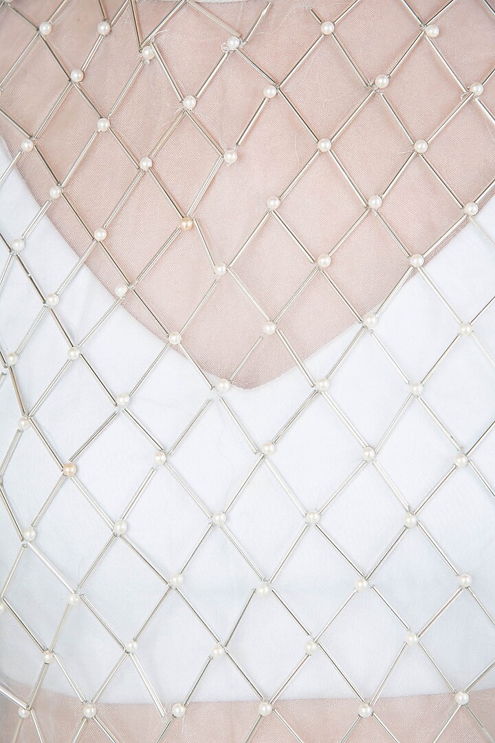Steel grey mesh tunic available only at Pernia's Pop Up Shop.
