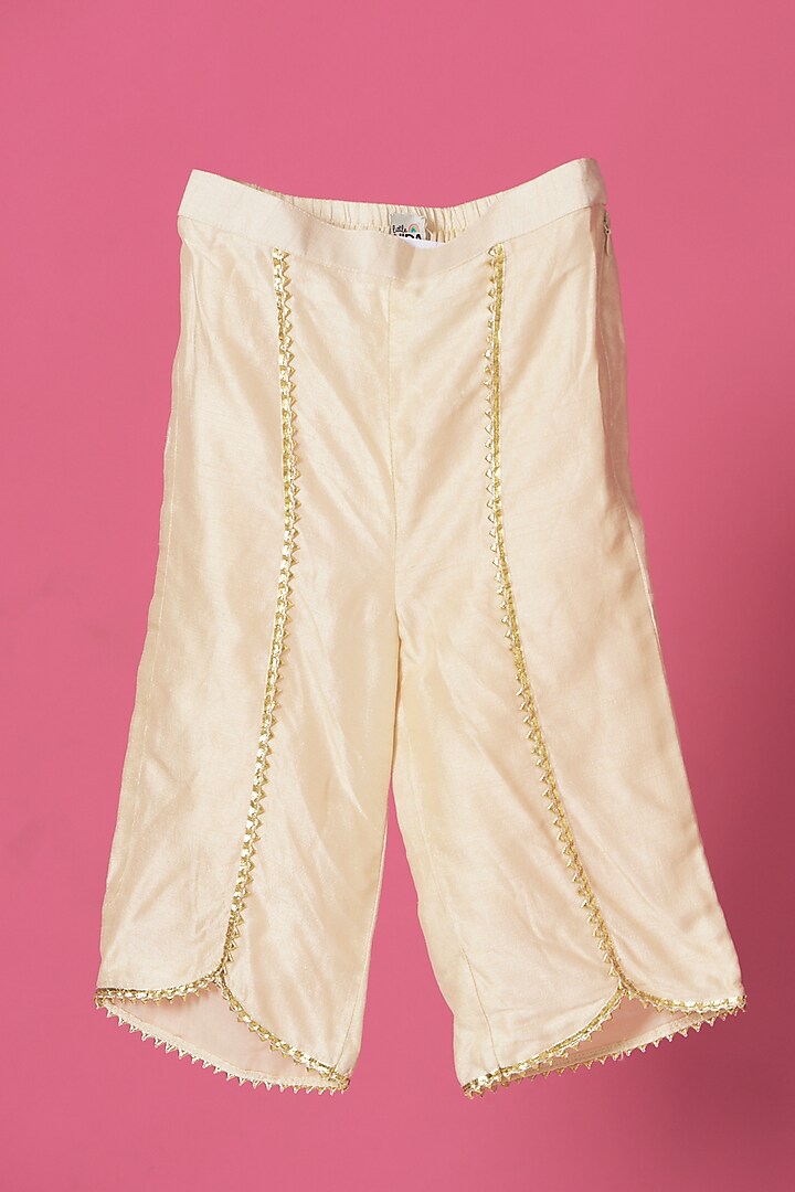 Candy Pink Embellished Kaftan Set For Girls by Little Nida at Pernia's Pop Up Shop