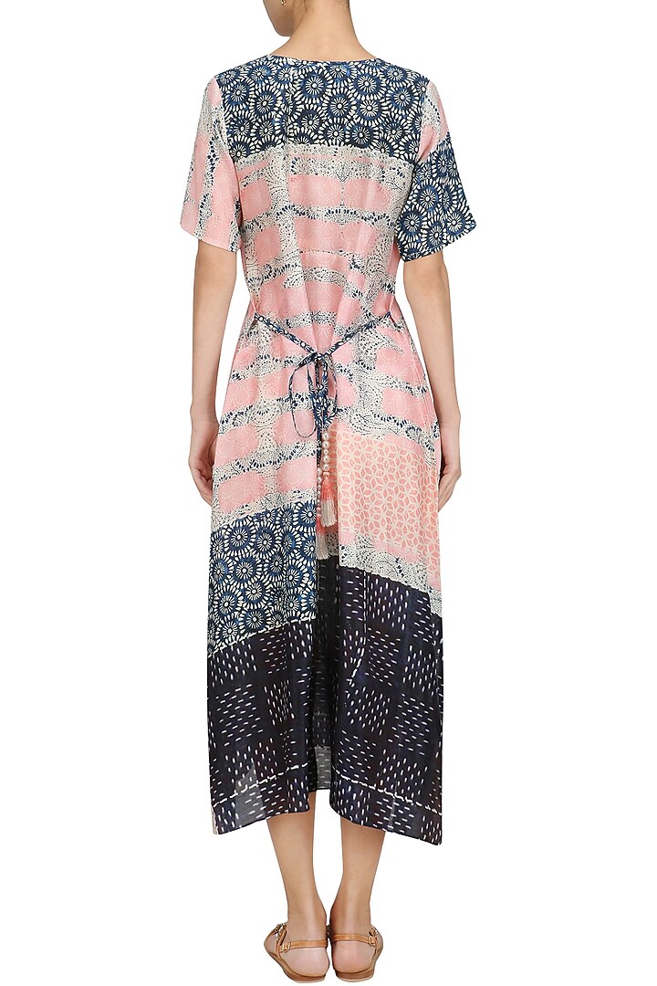 Blue and pink handpainted crossover body dress available only at Pernia's Pop Up Shop.